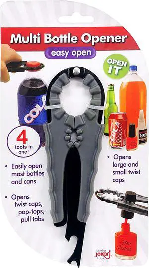 Jokari Easy-Open Beverage Opener - Use on Twist Offs, Pop-Tops and Pull Tabs