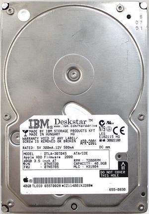 40GB IDE HDD IBM DTLA-307045 07N5720 07N5785 H31804, 655T0028