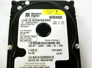 HDD 40GB SATA WD400JD-75HKA1 DCM: DSBHCTJCB, DP/N 0U3975 REV A00