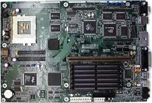 MB, Audio/Video, rev AA 671255-408, (98-m9-11,13,15,16); Lan, Socket 7(75-200MHz)(no k6), NO ISA OR PCI, 6x72pin SIMMs, AT style
