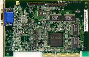 G+/PROA/8BI/20 - MATROX 8MB AGP VIDEO CARD, 815-01 REV A, MGA-G100A-E PROCESSOR