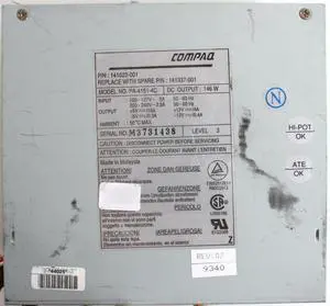 146W POWER SUPPLY PA-4151-4C, 141023-001, 141337-001 REV 07 146W POWER SUPPLY PA-4151-4C, 141023-001, 141337-001 REV 07
