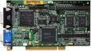 5064-0285 - 2MB PCI VIDEO CARD, 576-06 REV.B, MGI MGA-MIL/2/HP5, D3568-69006 (NO BRACKET)