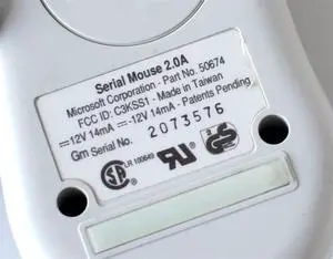 MICROSOFT P/N:50674 SERIAL MOUSE 2.0A (C3KSS1) 12V 14mA