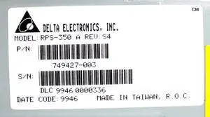 RPS-350 B REV.S4, MATE W/ PS DPS-350AB A, P/N:TA737180-004, CAGE ONLY