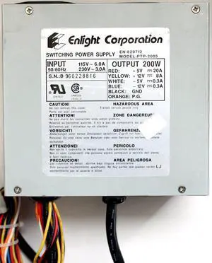 200W POWER SUPPLY EN-820712 PTP-2005