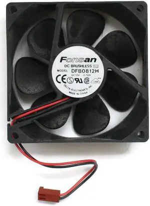 DELTA FONSAN DC BRUSHLESS FAN DFB0812H DC12V 0.18A, 2-WIRE, 80x25mm