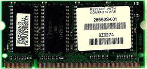LAPTOP MEMORY, W9425FBSA-75 256MB DDR266/CL2.5, 285523-001