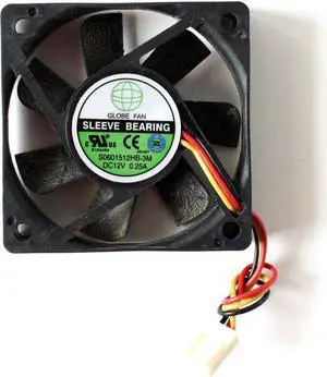 GLOBE FAN SLEEVE BEARING S0601512HB-3M DC12V 0.25A, 3-WIRE, 60x15mm