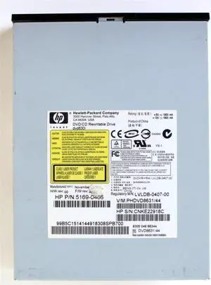 HP DVD/CD REWRITABLE DRIVE P/N: 5169-0466, dvd630i (BLACK)