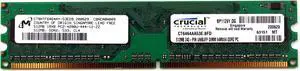 MEMORY CT8HTF6464AY-53ED9 512MB 1RX8 PC2-4200U-444-12-ZZ 512MB, DDR2, 533, CL4, CT6464AA53E.8FD