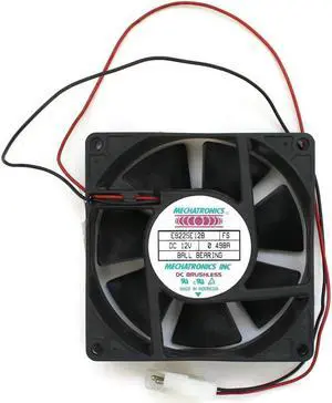 MECHATRONICS E9225E12B FS DC12V 0.498A BALL BEARING DC BRUSHLESS FAN, 2-WIRE, 90x25mm