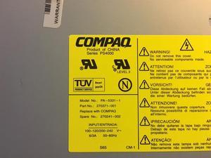 COMPAQ 325 WATT POWER SUPPLY  270241-001, PS4000,REV :05