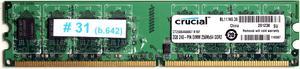 MEMORY 2GB 240P DIMM 256MX64 DDR2 CT25664AA667.K16F