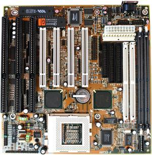 MB, 5BTXB-E REV.0.1, 3X ISA, 4X PCI, SCKT 7 W/ S/P CABLES