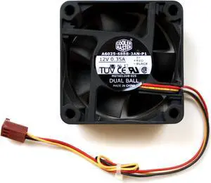 COOLER MASTER A6025-68BB-3AN-P1 FAN 12V 0.35A MGT6012UB-025 DUAL BALL,60x60x25 mm