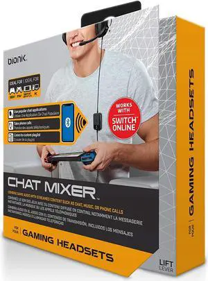 Bionik Chat Mixer - Combine Chat, Music, or Other streamed (Bluetooth) Content with in-Game Audio- Ideal for PS4/XBOX/PC/SWITCH