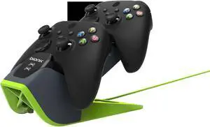 Bionik Power Stand for Xbox Series X/S: Dual Charge & Storage Dock with 2 Rechargeable Batteries-Power Adapter Included (BNK-9070)