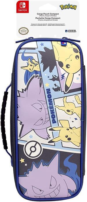 HORI Nintendo Switch Cargo Pouch Compact (Pikachu, Gengar, & Mimikyu) - Split Pad Compact Compatible Travel Case for Nintendo Switch, Switch OLED, Switch Lite Officially Licensed by Nintendo & Pokémon