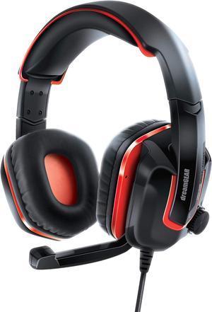 dreamGEAR GRX-440 Wired High Performance Headset + Mic and Volume Controls for Nintendo Switch, PS4, and Xbox One - Red/Black