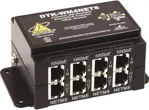 Ditek - DTK-WM4NETS - DITEK DTK-WM4NETS Surge Suppressor/Protector - 4 x RJ-45 - 144 VA