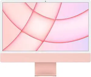Apple A Grade Desktop Computer iMac 24-inch (Retina 4.5K 7GPU, Pink) 3.2GHZ 8-Core M1 (2021) MJVA3LL/A 8 GB & 256 GB Flash HD 4480 x 2520 Display Mac OS Includes Keyboard and Mouse