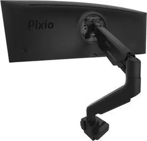 Pixio PS2S Heavy-duty Gas Spring Fully Adjustable Universal Mount 100x100mm 75x75mm Premium Single Monitor Desk Mount, Supports monitors up to 49" 30.8lbs (curved) 39.6" (flat)