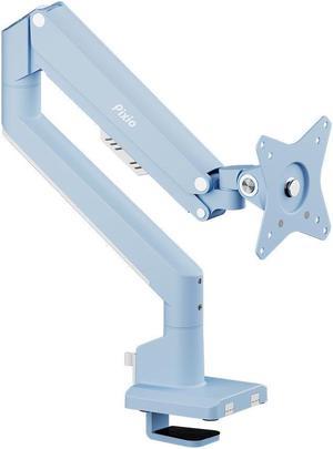 Pixio PS1S Wave Blue Single Monitor Arm Stand Desk Mount - Fits up to 32 inches Monitors and up to 19.8lbs. VESA Compatibility and Integrated Cable Management