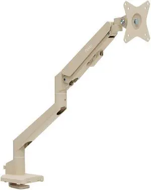 Pixio PS1S Wave Beige Single Monitor Arm Stand Desk Mount - Fits up to 32 inches Monitors and up to 19.8lbs. VESA Compatibility and Integrated Cable Management
