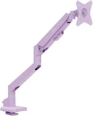 Pixio PS1S Wave Purple Single Monitor Arm Stand Desk Mount - Fits up to 32 inches Monitors and up to 19.8lbs. VESA Compatibility and Integrated Cable Management Purple