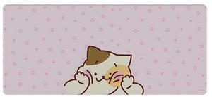 Pixio Mouse Pads - 36 x 16 inch XXL Squishy Cat Pink Multifunctional Large Desk Mats for Gaming, Office, Desktop Anti-slip Waterproof Washable Computer Mouse Mat