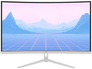 Pixio PXC278 Wave White 27 inch 180Hz Refresh Rate QHD 1440p Resolution 1650R Curved Fast VA Panel 1ms GTG Response Time Adaptive Sync HDR Curved Gaming Monitor White