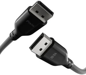 Pixio Black 16K DisplayPort 2.1 Cable DP54 Certified 6FT 16k 60Hz 4K 240Hz Nylon Braided Nickel-plated Connector Anti-Breakage DSC UHBR13.5 Pixio Black 16K DisplayPort 2.1 Cable DP54 Certified 6FT 16k 60Hz 4K 240Hz Nylon Braided Nickel-plated Connector Anti-Breakage DSC UHBR13.5