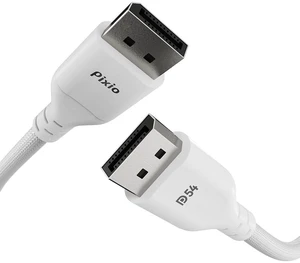 Pixio White 16K DisplayPort 2.1 Cable DP54 Certified 6FT 16k 60Hz 4K 240Hz Nylon Braided Nickel-plated Connector Anti-Breakage DSC UHBR13.5 Pixio White 16K DisplayPort 2.1 Cable DP54 Certified 6FT 16k 60Hz 4K 240Hz Nylon Braided Nickel-plated Connector Anti-Breakage DSC UHBR13.5