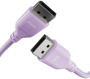 Pixio Purple 16K DisplayPort 2.1 Cable DP54 Certified 6FT 16k 60Hz 4K 240Hz Nylon Braided Nickel-plated Connector Anti-Breakage DSC UHBR13.5 Pixio Purple 16K DisplayPort 2.1 Cable DP54 Certified 6FT 16k 60Hz 4K 240Hz Nylon Braided Nickel-plated Connector Anti-Breakage DSC UHBR13.5