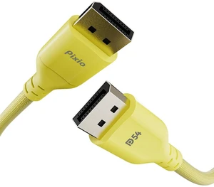 Pixio Yellow 16K DisplayPort 2.1 Cable DP54 Certified 6FT 16k 60Hz 4K 240Hz Nylon Braided Nickel-plated Connector Anti-Breakage DSC UHBR13.5 Pixio Yellow 16K DisplayPort 2.1 Cable DP54 Certified 6FT 16k 60Hz 4K 240Hz Nylon Braided Nickel-plated Connector Anti-Breakage DSC UHBR13.5