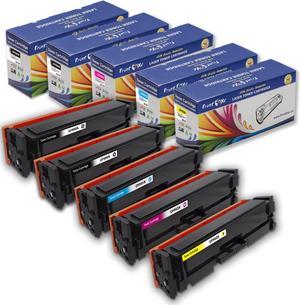 202X Compatible Set plus Black High Yield of 202A of 5 Toner CF500X CF501X CF502X CF503X for HP Color Laserjet Pro M254 M254dw M254nw & MFP M281cdw M281fdn M281fdw M280 M280nw