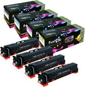 206X Compatible Set WITHOUT CHIP of 4 Toner High Yield Cartridges of 206A | Black W2110X | Cyan W2111X | Yellow W2112X | Magenta W2113X | for HP