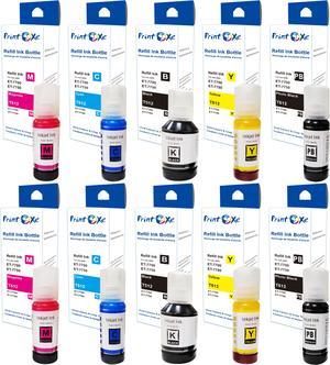 T512 Compatible Ink Refill Bottles 2 Sets 512 of 10 Bottles of  for Expression Premium ET-7700 ET-7750 / 2 Each Black PhotoBlack Cyan Magenta Yellow  T512020 T512120 T512220 T512320 T512420