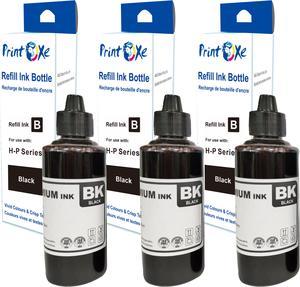Universal 3 Black Ink Refill Bottles 3701 for HP  Canon Desktop CISS  Cartridges for Printers Use 61 60 62 63 64 65 950 951 564 920 901 902 952 XL Cartridges Refill Kit Not Included