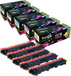 TN221 / TN225 Brother Compatible Set + Black | 5 Cartridges TN 221 / 225 | HL 3140CW 3150CDN 3150CDW 3170CDW 3180CDW / DCP 9020 9020CDW 9020CDW / MFC 9130CW 9140CDN 9140CDW 9330CDW 9340CDW