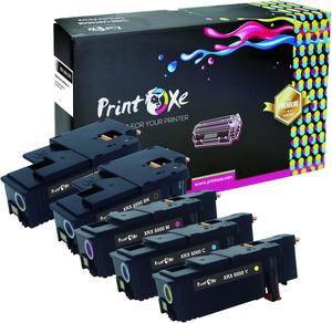 Phaser 6000 / 6010 / 6015 Compatible Set plus BK of 5 Toners for Xerox ; Cyan 106R01627 , Magenta 106R01628 , Yellow 106R01629 , and 2 Black 106R01630