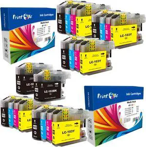 LC 101 XL / 103 XL Compatible 5 Sets + 2 Black for Brother DCP J152W & MFC J245 J285DW J4310DW J4410DW J450DW , J4510DW J4610DW J470DW J4710DW J475DW J650DW J6520DW J6720DW & others