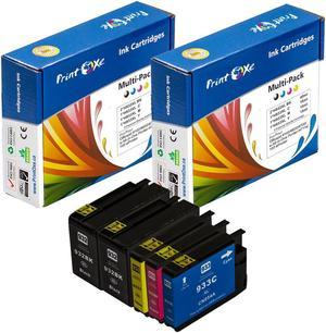 5 Ink Cartridges Compatible for HP 932XL & 933XL (2 BK, 1 Cyan, 1 Magenta, 1 Yellow) 932 / 933 for HP Printer Models: Officejet 6100, 6600, 6700 and e-All-in-One Printer-H711a & 100 ePrint