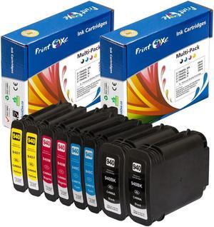 940XL Compatible 8 Ink Cartridges (2 Sets) for HP 940 High Yield; 2 Black, 2 Cyan, 2 Magenta, & 2 Yellow