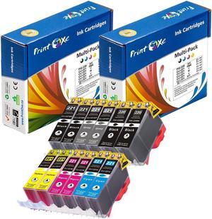 12 New Ink Cartridges (2 Complete Sets) for Canon PGI-220 & CLI-221 (2 Large BK, 2 Small BK, 2 Magenta, 2 Cyan, 2 Yellow, 2 Gray) for Canon PIXMA iP3600 iP4600 iP4700 MP620 MP980 MP990 MP560 MP620