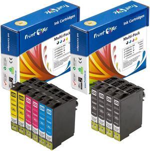 T200 XL Series 10 Compatible Ink Cartridges  for Epson Expression Home XP 100 200 300 310 400 410 510 and WorkForce WF 2510 2520 2530 2540 / 2 Sets + 2 Black | T2001 T2002 T2003 T2004 High Yield