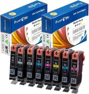 PrintOxe® CLI-42 Compatible Set of 8 Ink Cartridges; CLI42 for Canon PRO-100