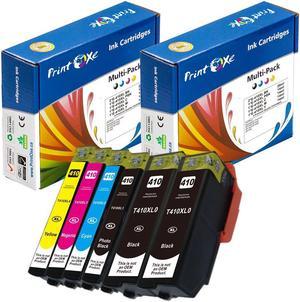 T410 XL 6 Ink Cartridges |Set+BK| 2 BK, Photo BK, Cyan, Magenta, & Yellow. 410 High Yield for Epson Expression Premium Printers: XP-530 XP-630 XP-540 XP-640 & XP-900