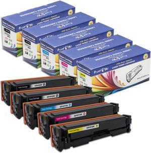 CF410X CF411X CF412X CF413X Compatible Set + Black of 5 High Yield Toners for HP Color Laserjet Pro M452dw 452dn 452nw and MFP M477fnw M477fdn M477fdw